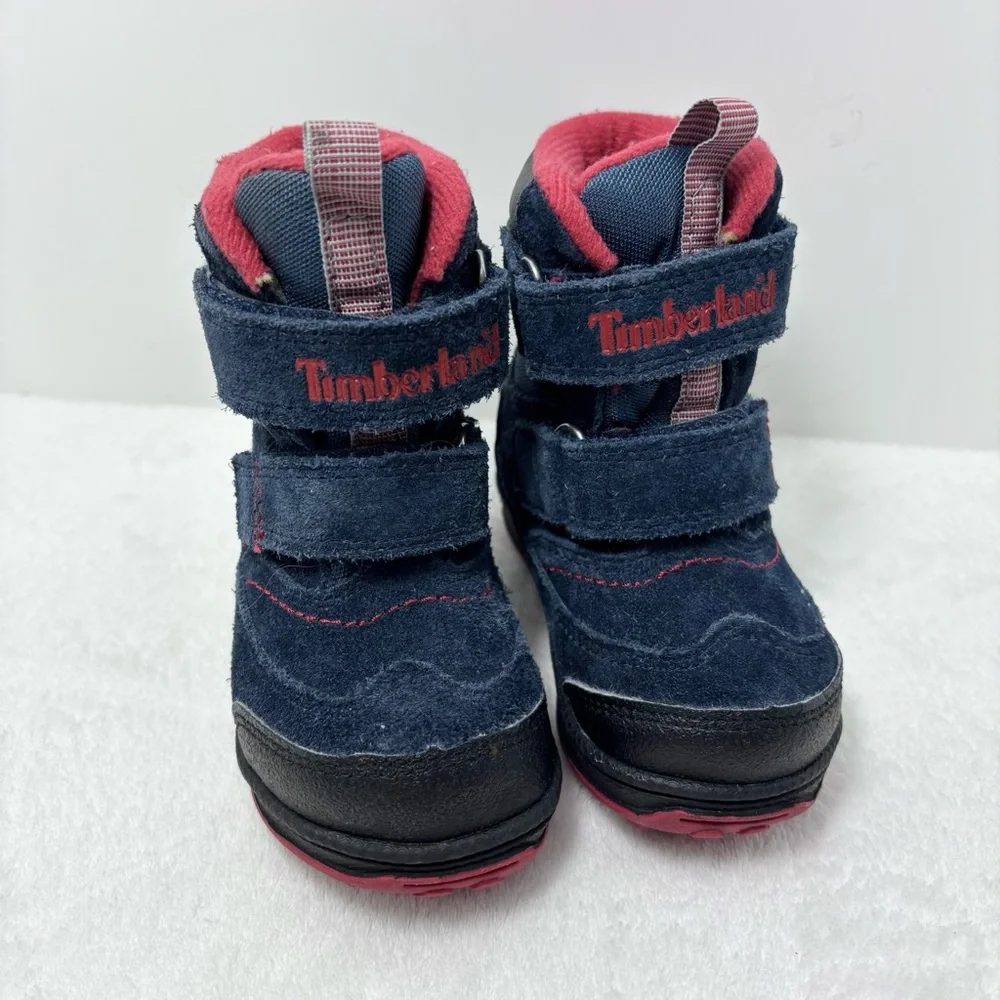 Timberland Dark Blue and‎ Red Toddler POLAR CAVE WATERPROOF SNOW BOOTS Size 5